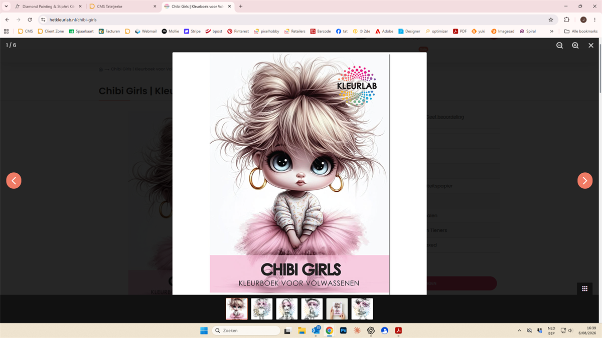 Kleurboek van kleurlab Chibi Grils