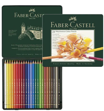 Faber Castell Polychromos Crayons de Couleur Étui 24 Pièces