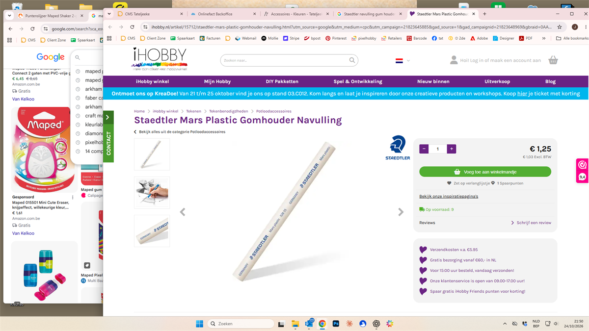 Recharge pour porte-gomme Staedtler
