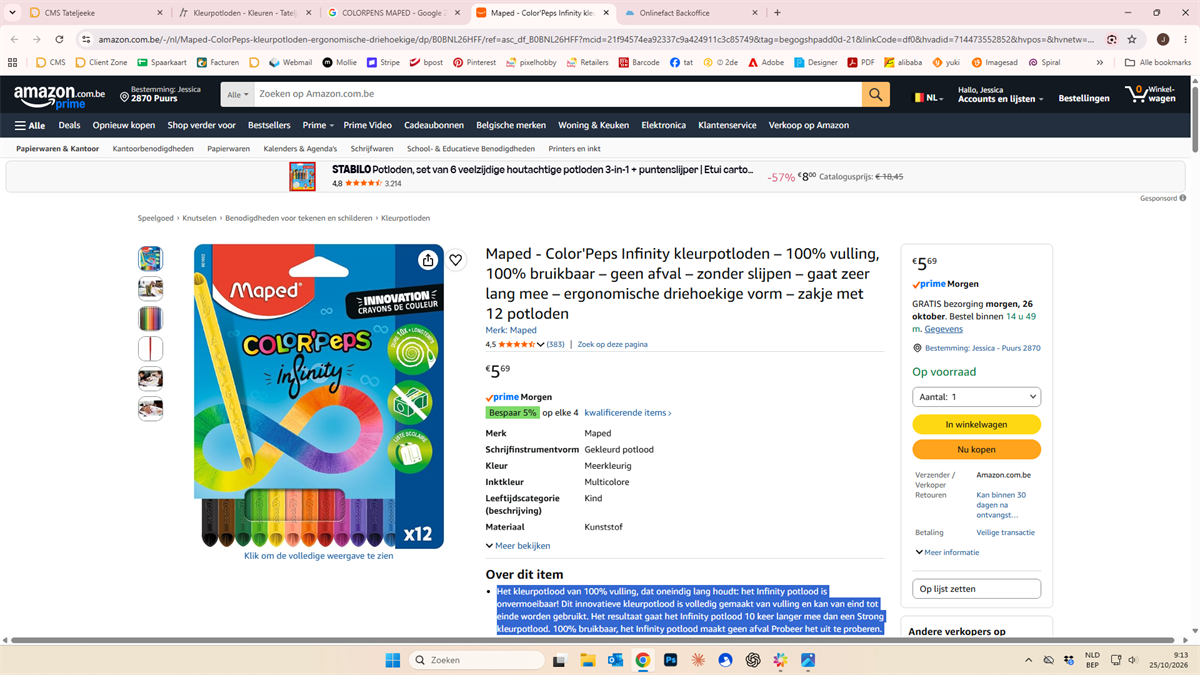 Maped - Color'Peps Infinity crayons de couleur – 100% de mine