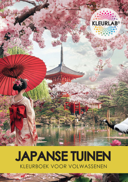 Livre de coloriage de Kleurlab Jardin japonais
