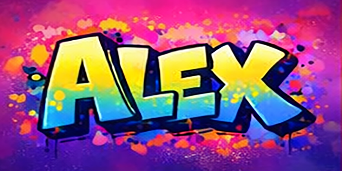 Gepersonaliseerde Diamond painting naam 40x20 Color Splash