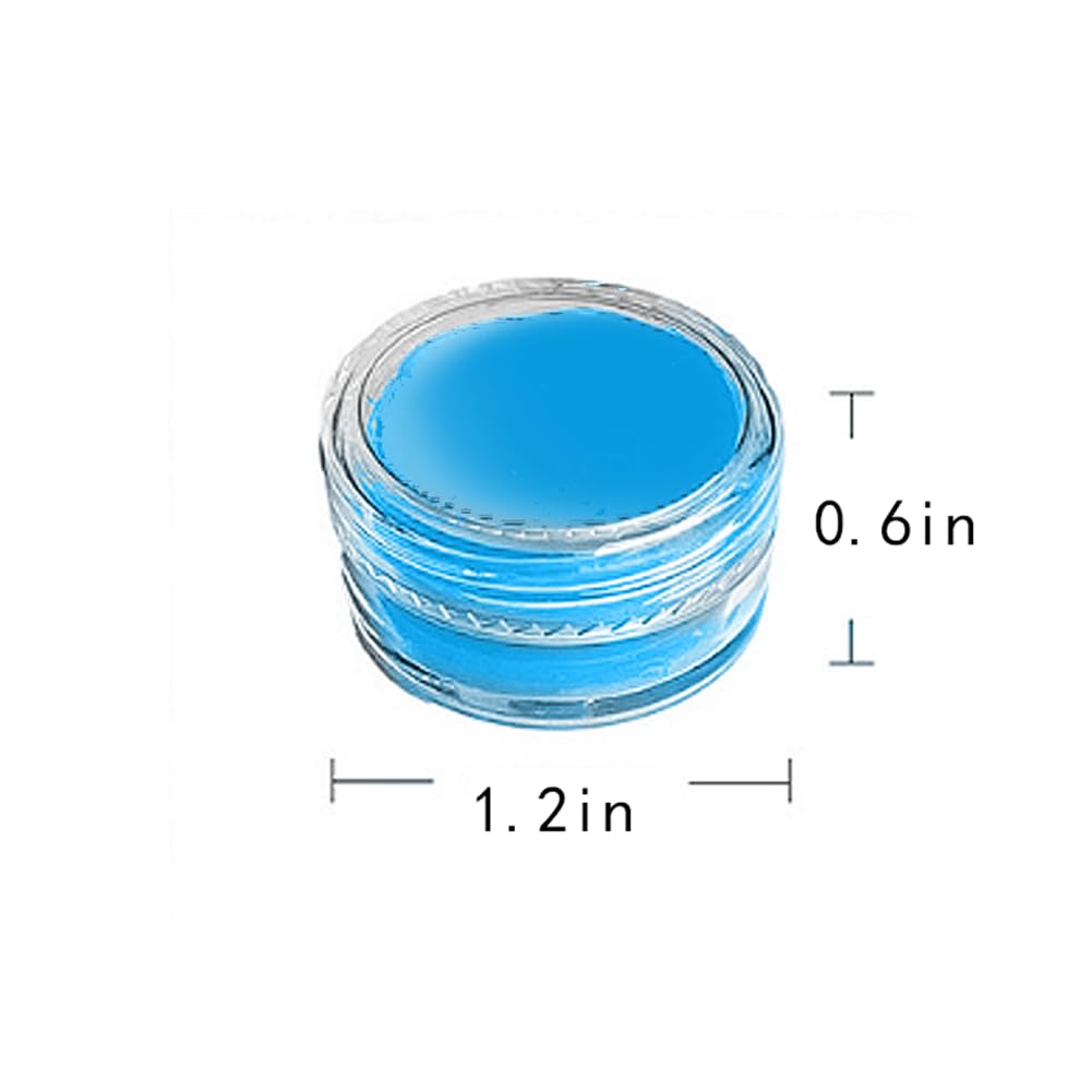 Pot de cire bleue