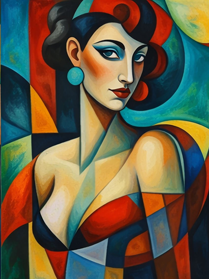 Dame in kunstvorm