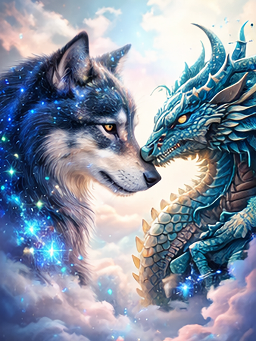 Wolf en draak