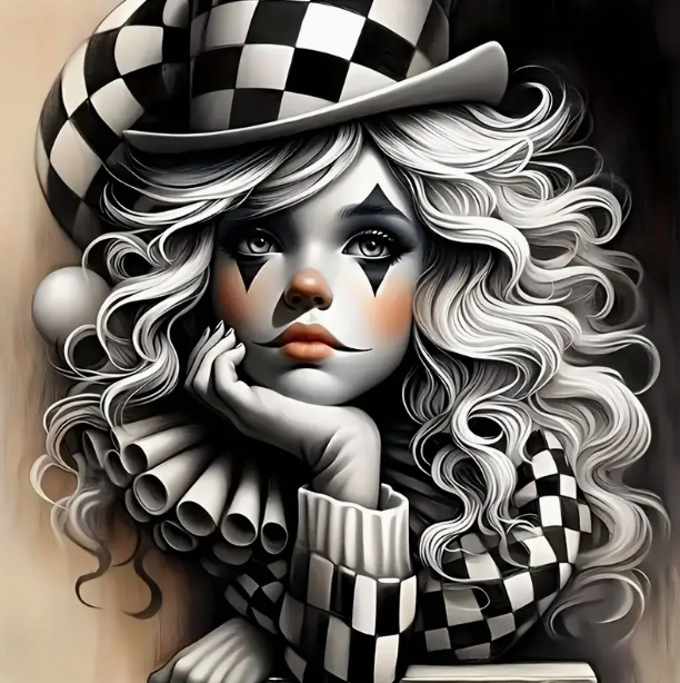 Denkende clown