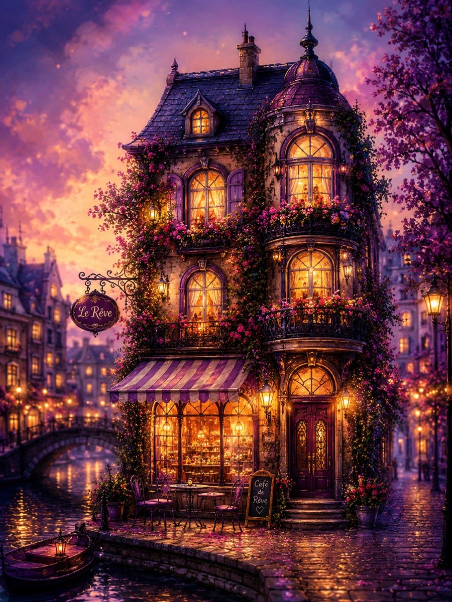 gezellige woning in de avond