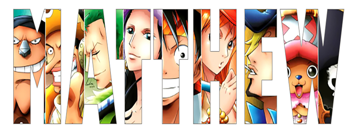 Diamond painting 40x20 naam Matthew