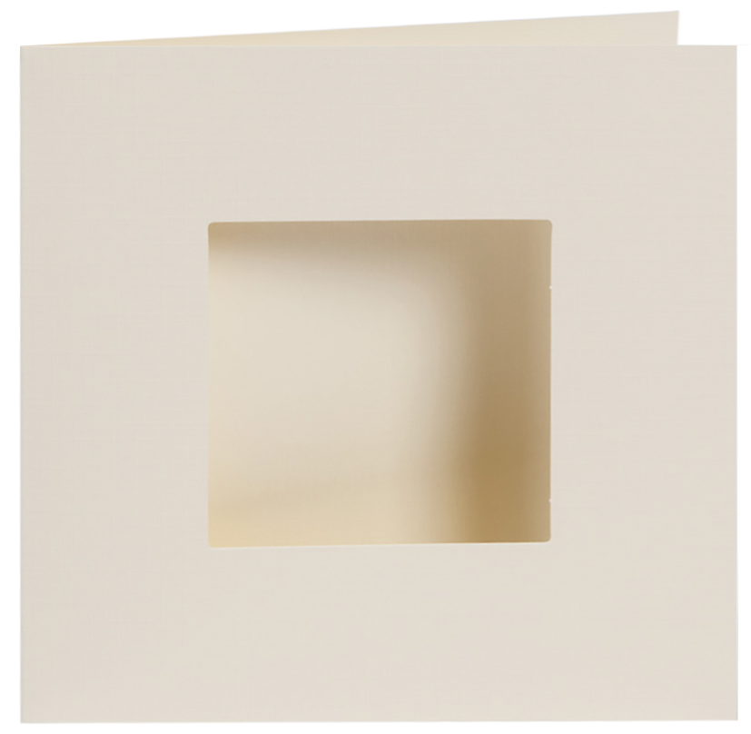 Pixelhobby kaart enkele ril creme